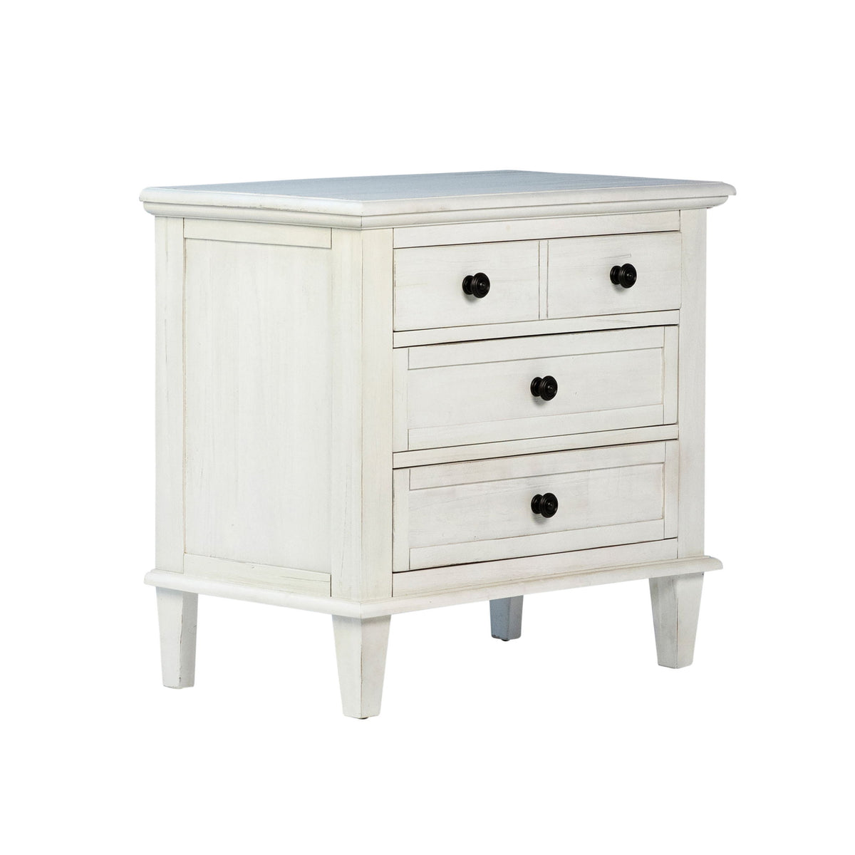 Lugano - Nightstand With 3 Drawers - Whitewash