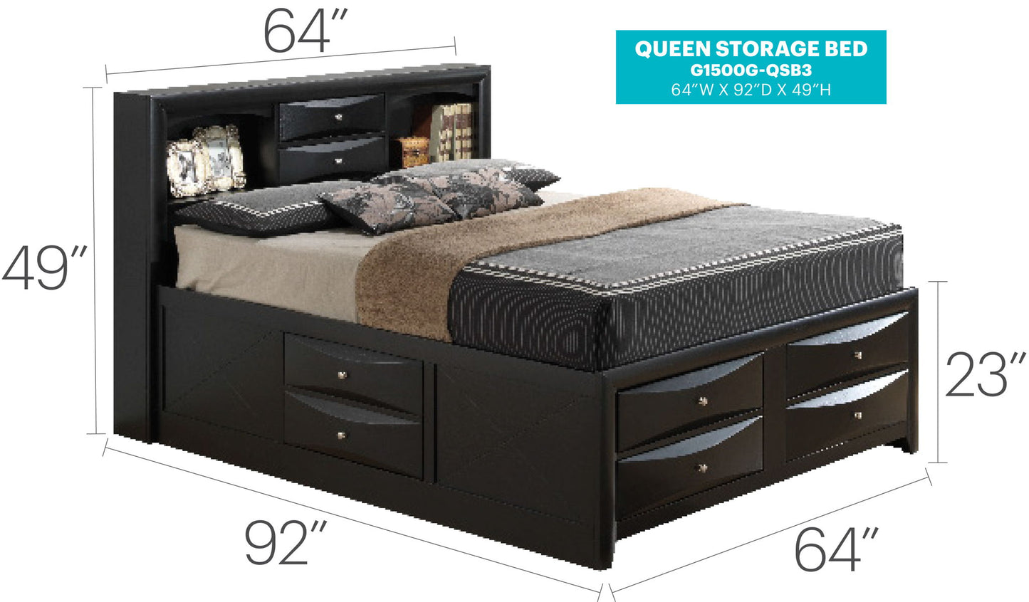 Marilla - Storage Bed With Bookcase Headboard
