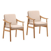Wembley - Outdoor Dining Chair (Set of 2) - Sand And Natural