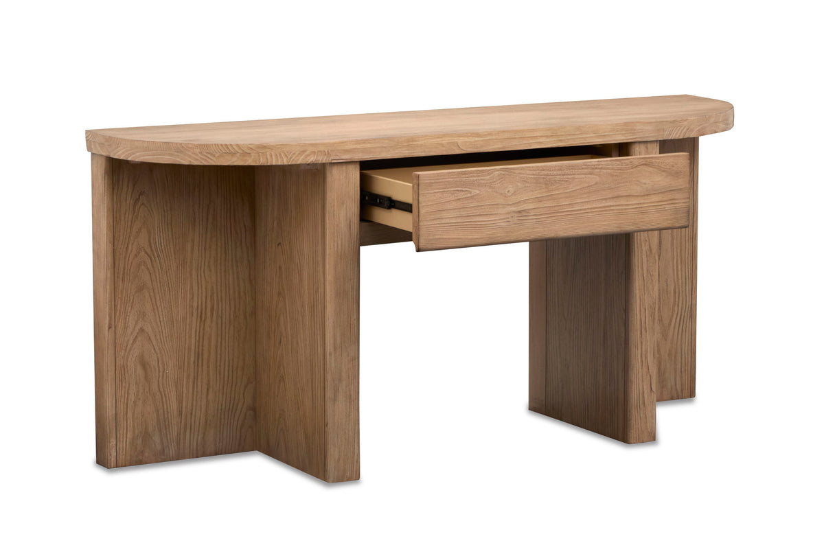 Hayden - Demilune Sofa Table - Golden Oat