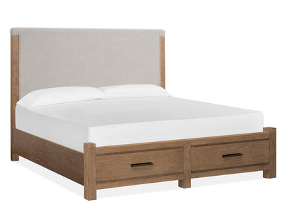 Plum Creek - Upholstered Panel Storage Bed