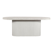 Lyon - Outdoor Cement Dining Table - Pearl Silver
