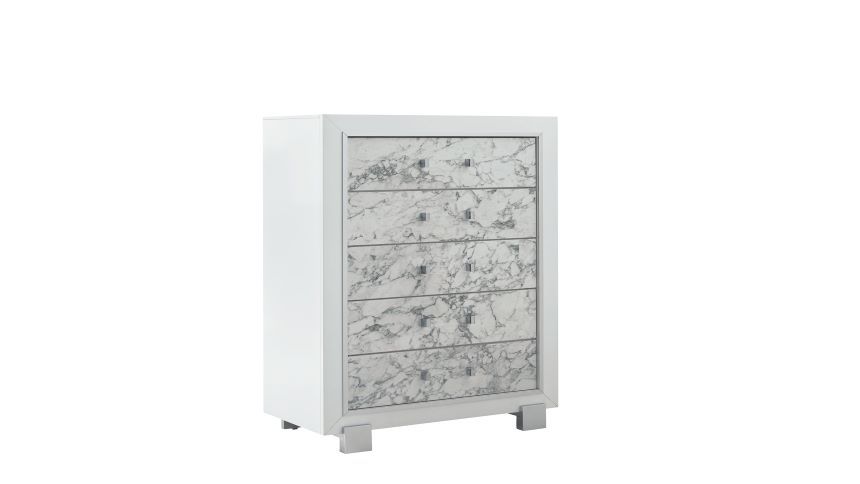 Santorini - 5 Piece Queen Bedroom Set - White