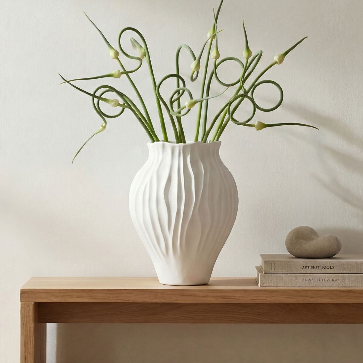 Adria - 14" Vessel - White