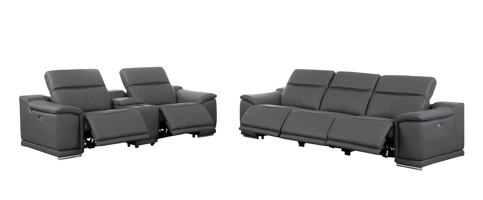 9762 - 6-Piece Modular Power Reclining Sofa And Console Loveseat Set With 5 Power Recliners In
