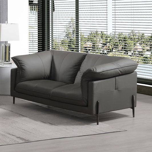 Tadi - Loveseat - Black Top Grain Leather