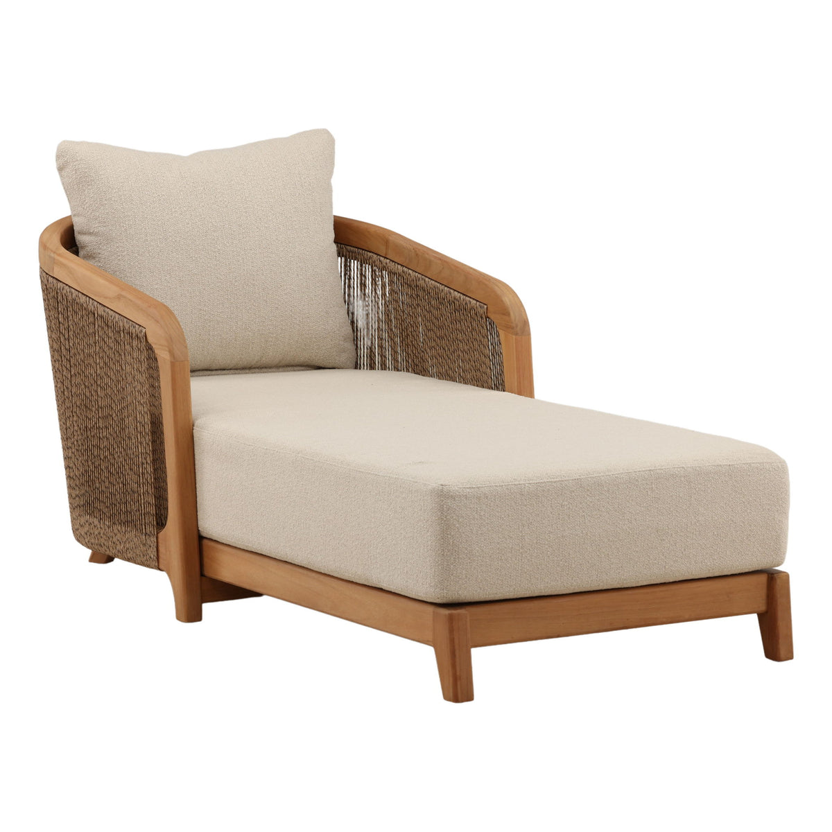 Cian - Outdoor Chaise - Sand And Natural