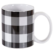 Camille - Buffalo Check Design Mug Set - Black / White