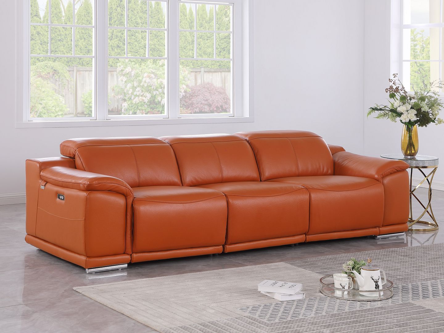 9762 - 3-Piece Modular Power Reclining Sofa With 3 Power Recliners In