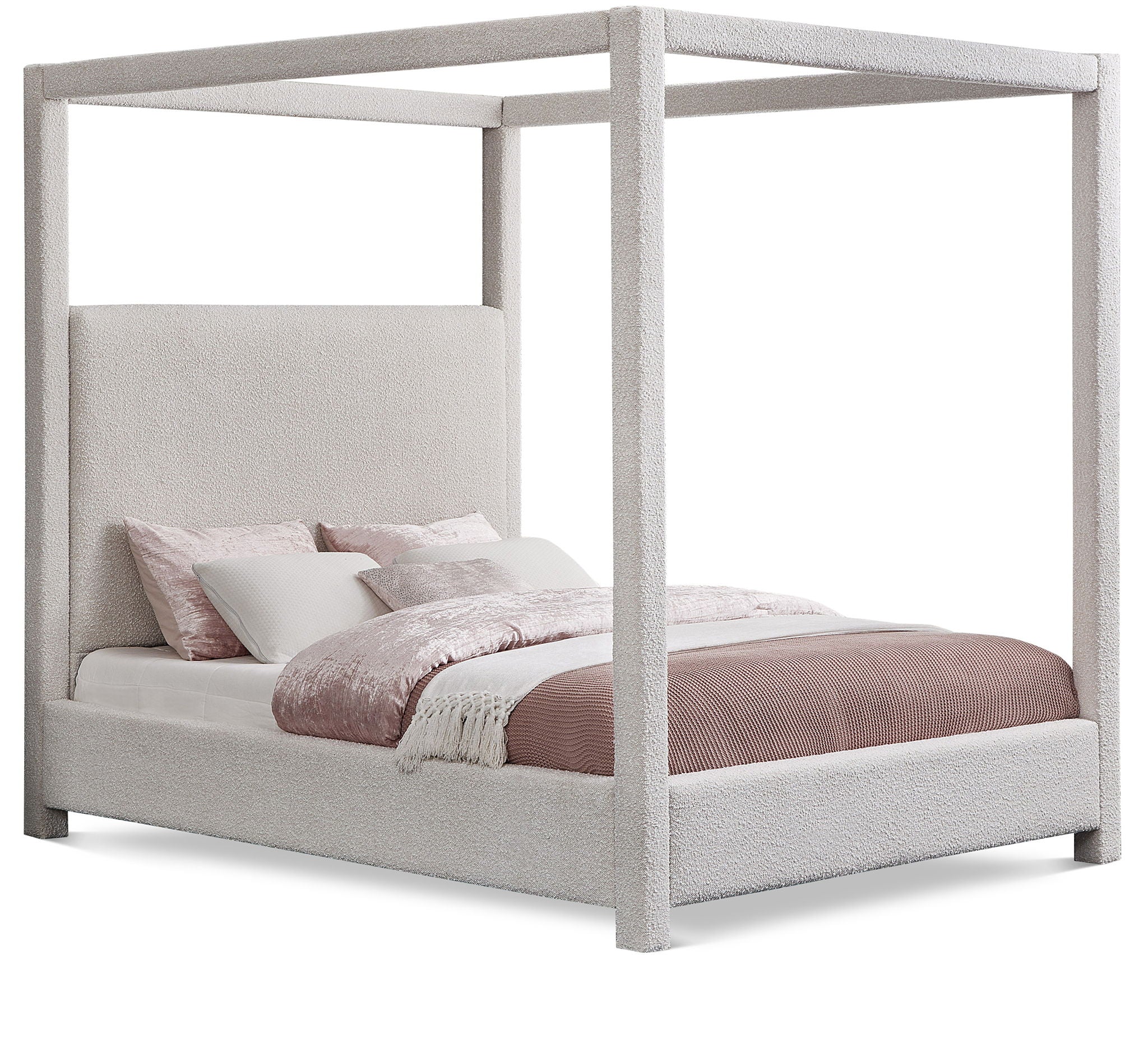 Eden - Boucle Fabric Upholstered Bed