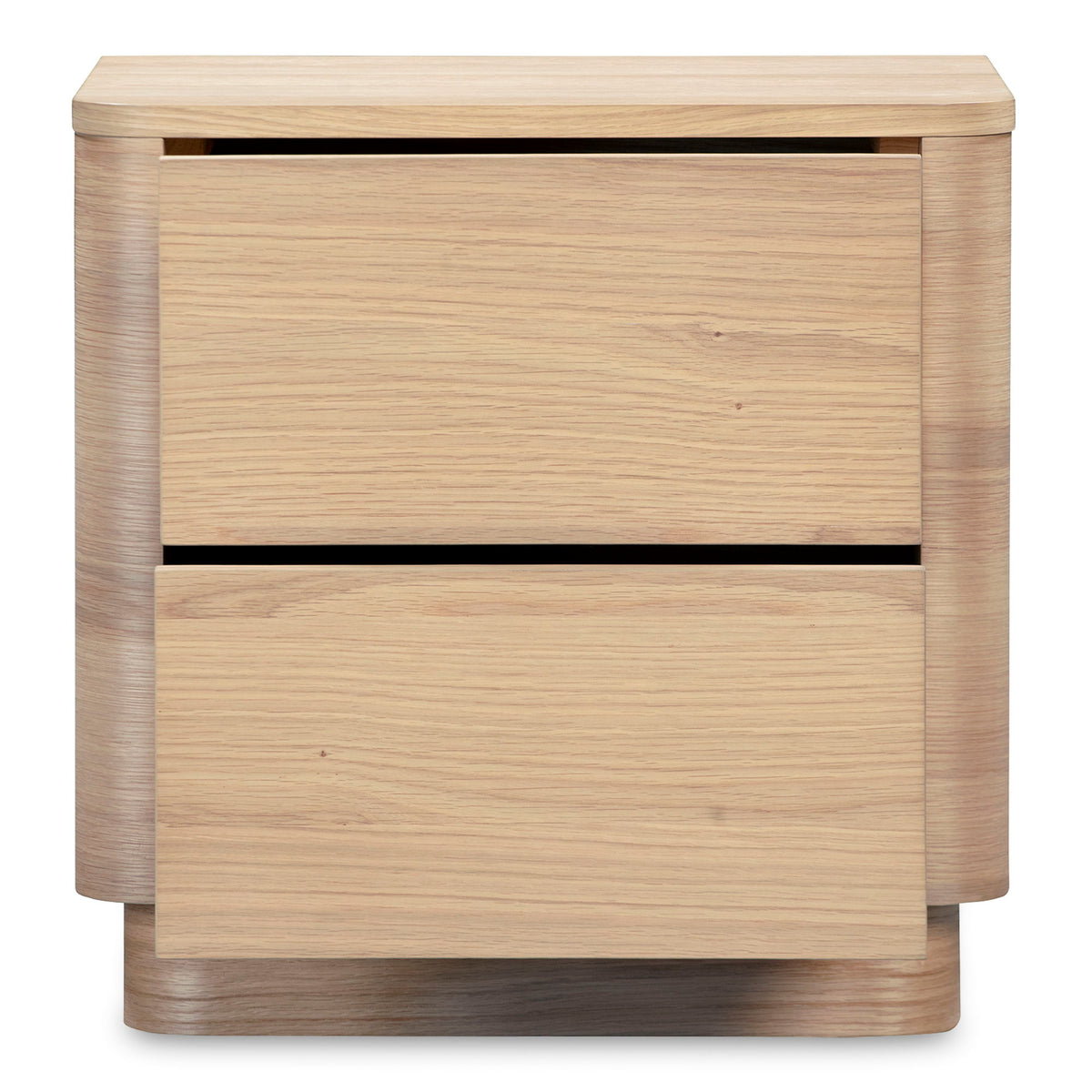 Round Off - Tall Nightstand - Light Brown / Oak