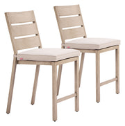 Reefline - Armless Counter Stool (Set of 2) - Gray / Light Brown