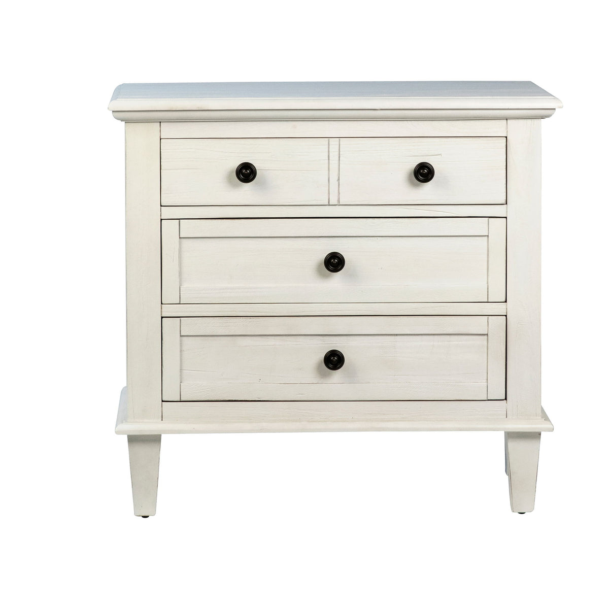 Lugano - Nightstand With 3 Drawers - Whitewash