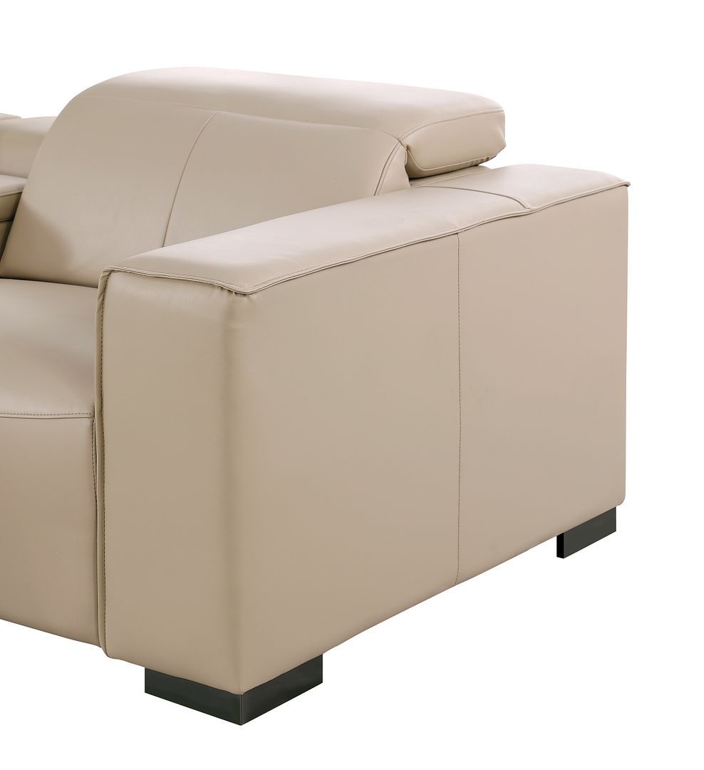 1208 - Leather Reclining Set (Sofa, Loveseat & Chair With 6 Power Recliners)