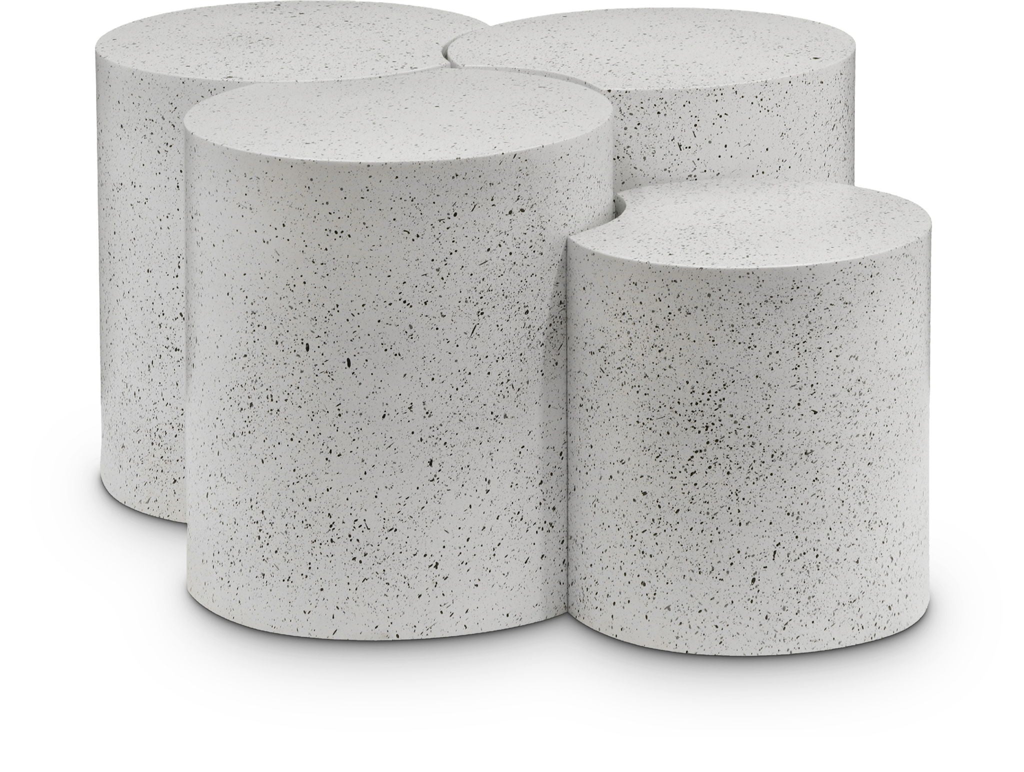 Dimple - 20" 4 Piece Modular Coffee Table - Terazzo Finish