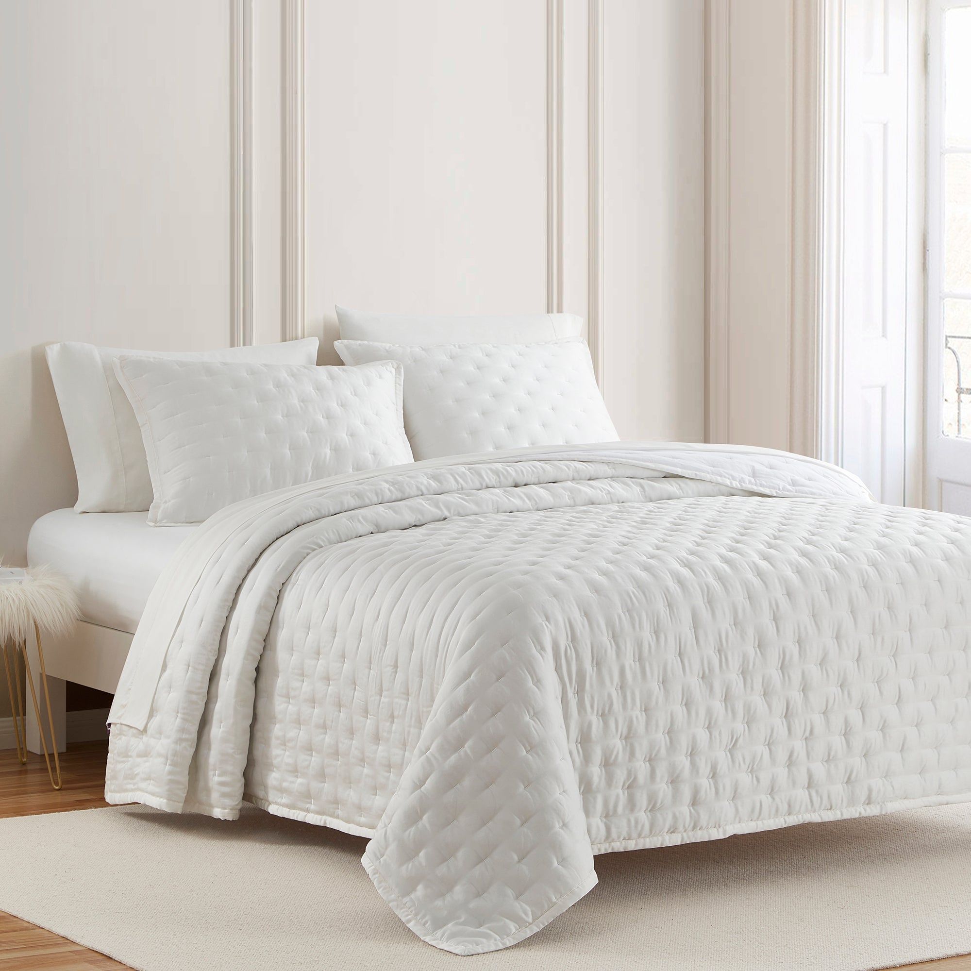 Lyocell - King Eucalyptus Quilt Set (Set of 3) - White