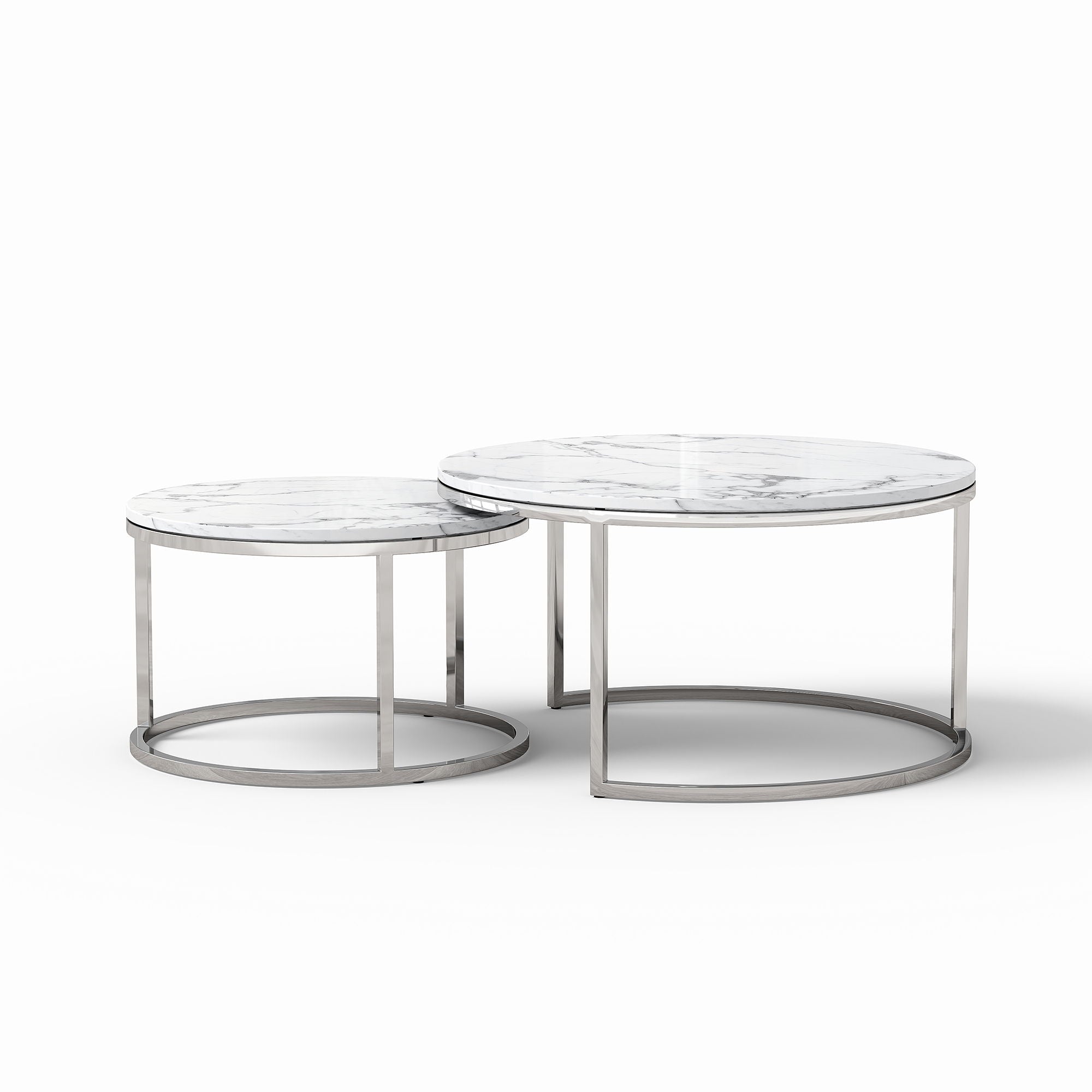 2 Piece Nesting Coffee Table Set For Living Room