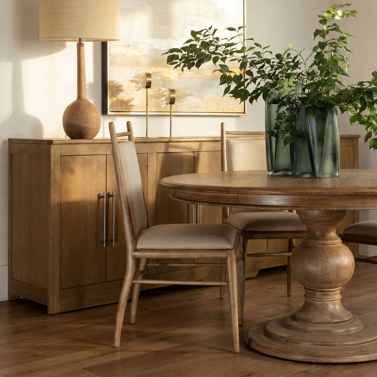 Noa - Table Lamp - Medium Brown And Beige