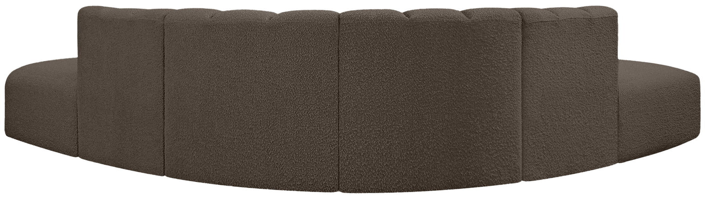 Arc - Boucle Fabric 6 Piece Corner Modular Sofa