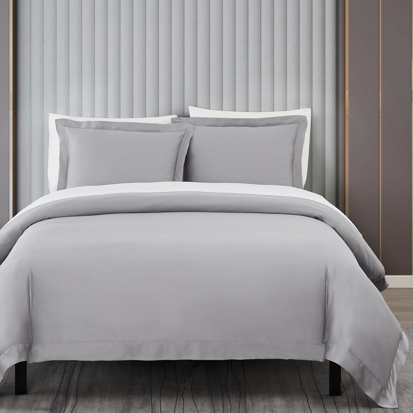 Lyocell - King Eucalyptus Duvet Cover Set (Set of 3) - Gray