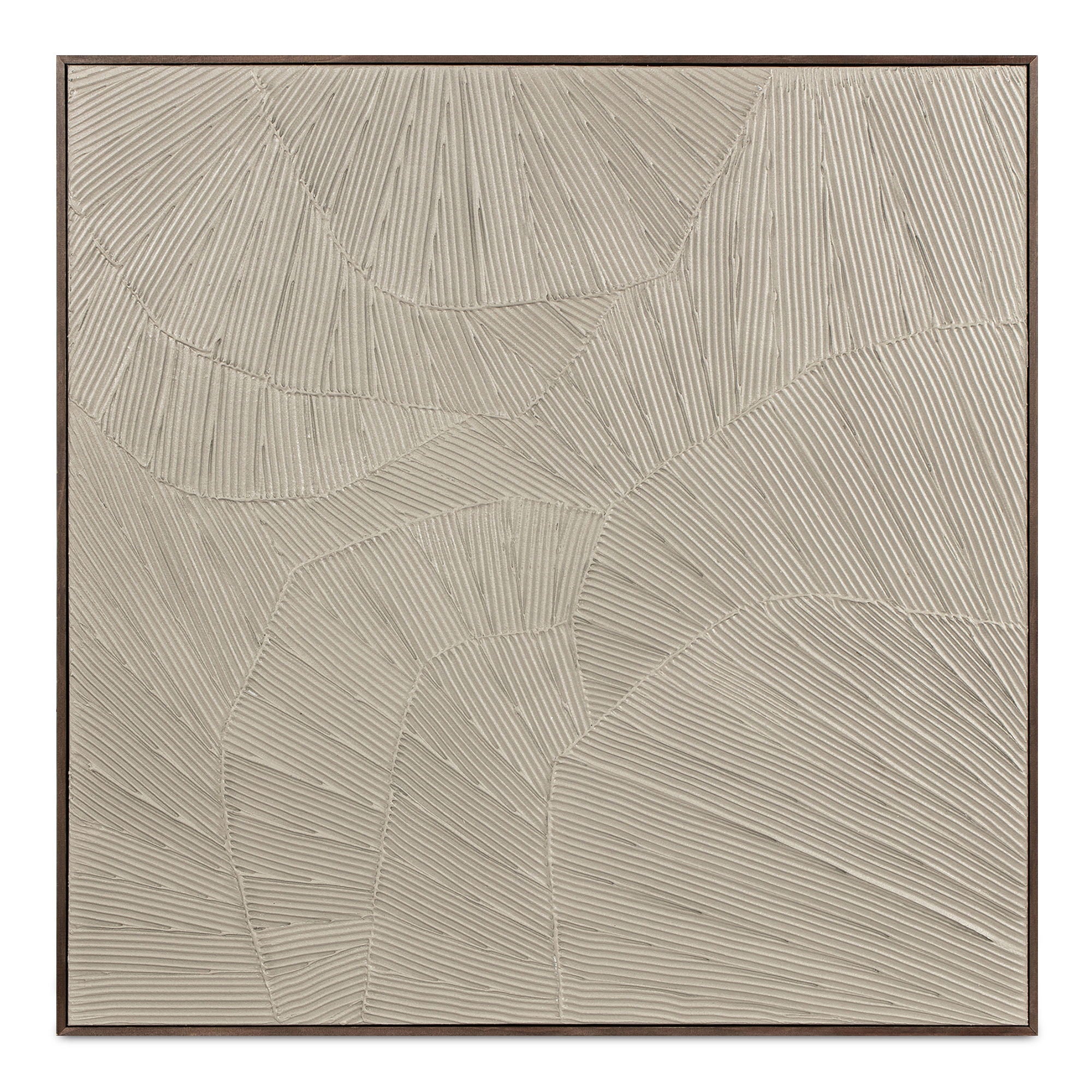 Flutter - Framed Painting - Cool Beige