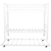 Bunk Bed For Kids, Convertible Frame With Ladders & Guardrail