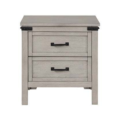 Alexandria - Nightstand, Mountain Mist Finish - Gray