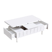 Lift Top Coffee Table With 2 Drawers With Hidden Storage Compartment For Living Room