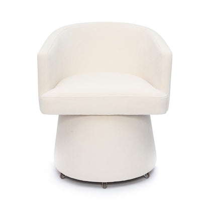 Kristen - Upcycled Chenille Rolling Desk Chair