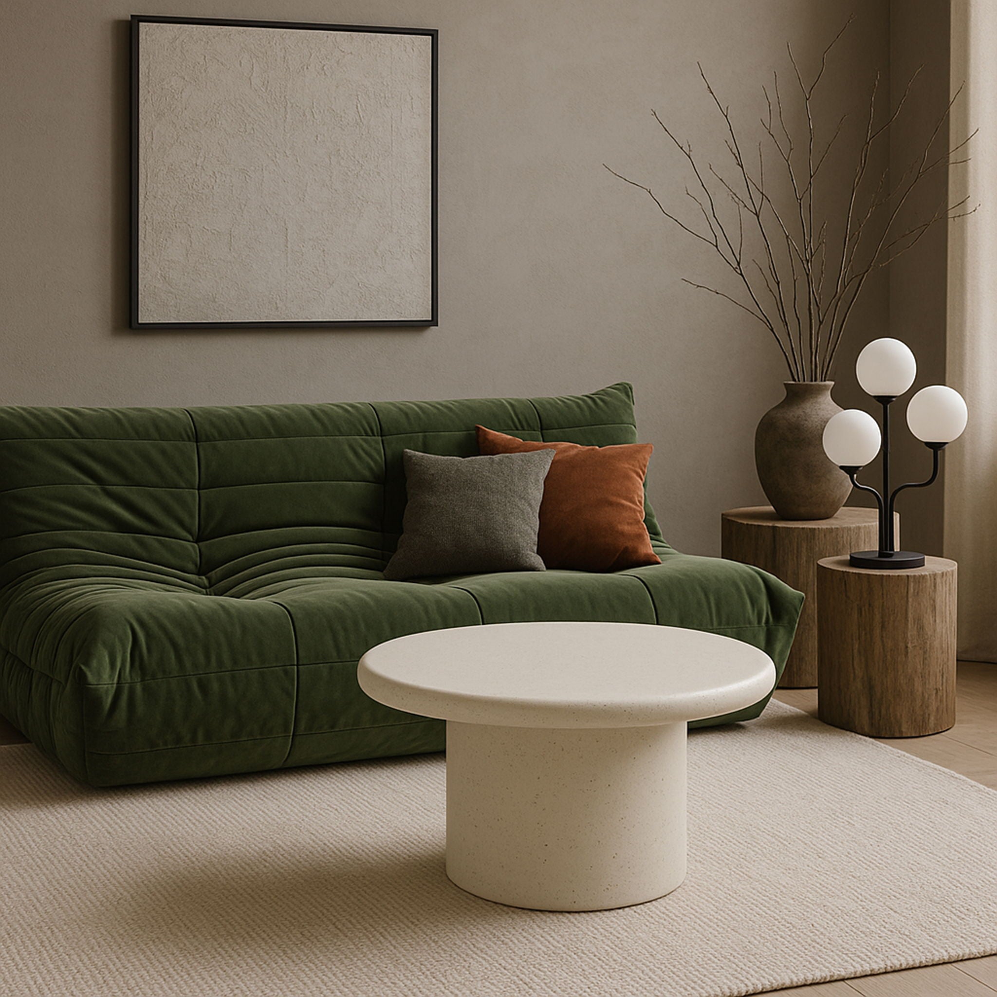 Emara - Concrete And Fiberglass Indoor / Outdoor Coffee Table