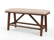 Langley - Backless Counter Height Upholstered Dining Bench - Tawny Brown