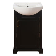 20" Bathroom Vanity With Bulged Sink, Freestanding Single Vanity Set, Soft Close Door
