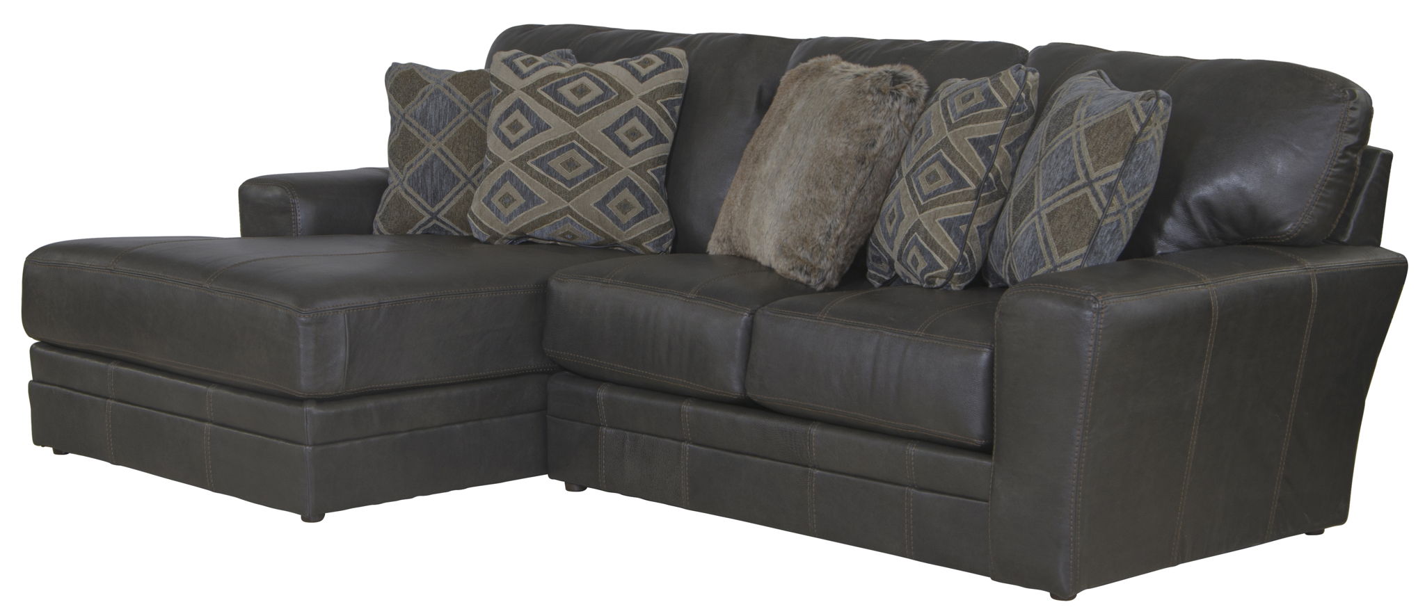 Denali - Italian Leather Match Sectional