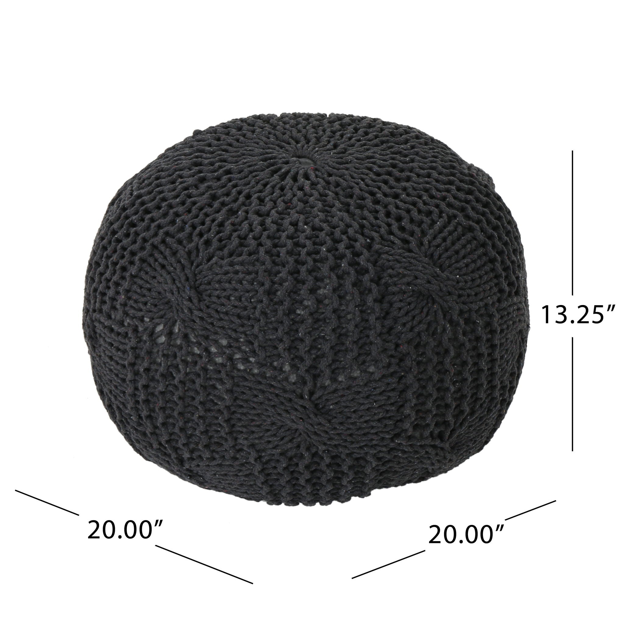 Bordeaux - Knitted Round Pouf