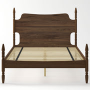 Retro 4 Poster Platform Bed Frame With Curved Tall Headboard