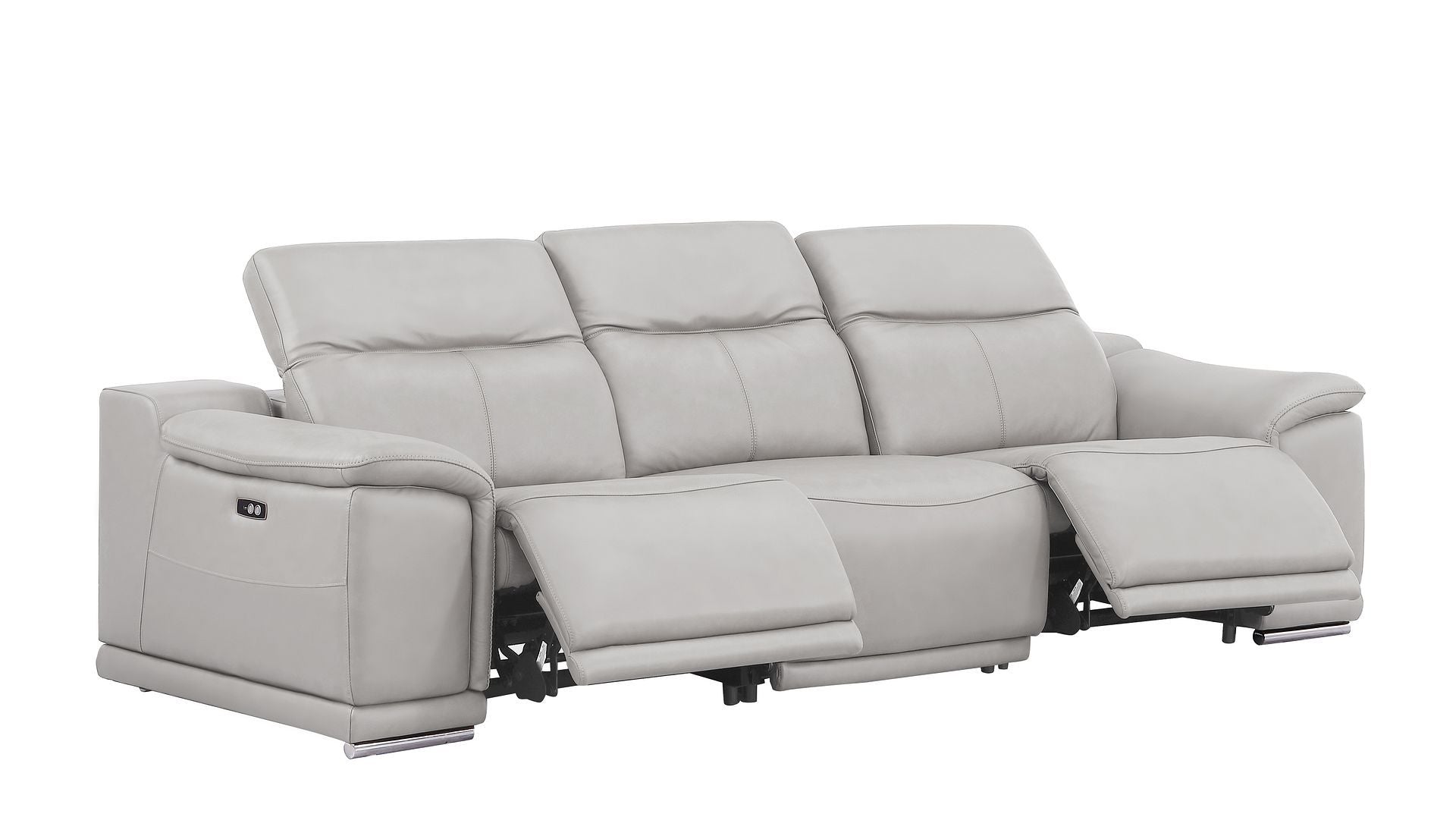 2679 - Power Reclining Sofa, Loveseat & Chair Set In Genuine Leather (5 Recliners)