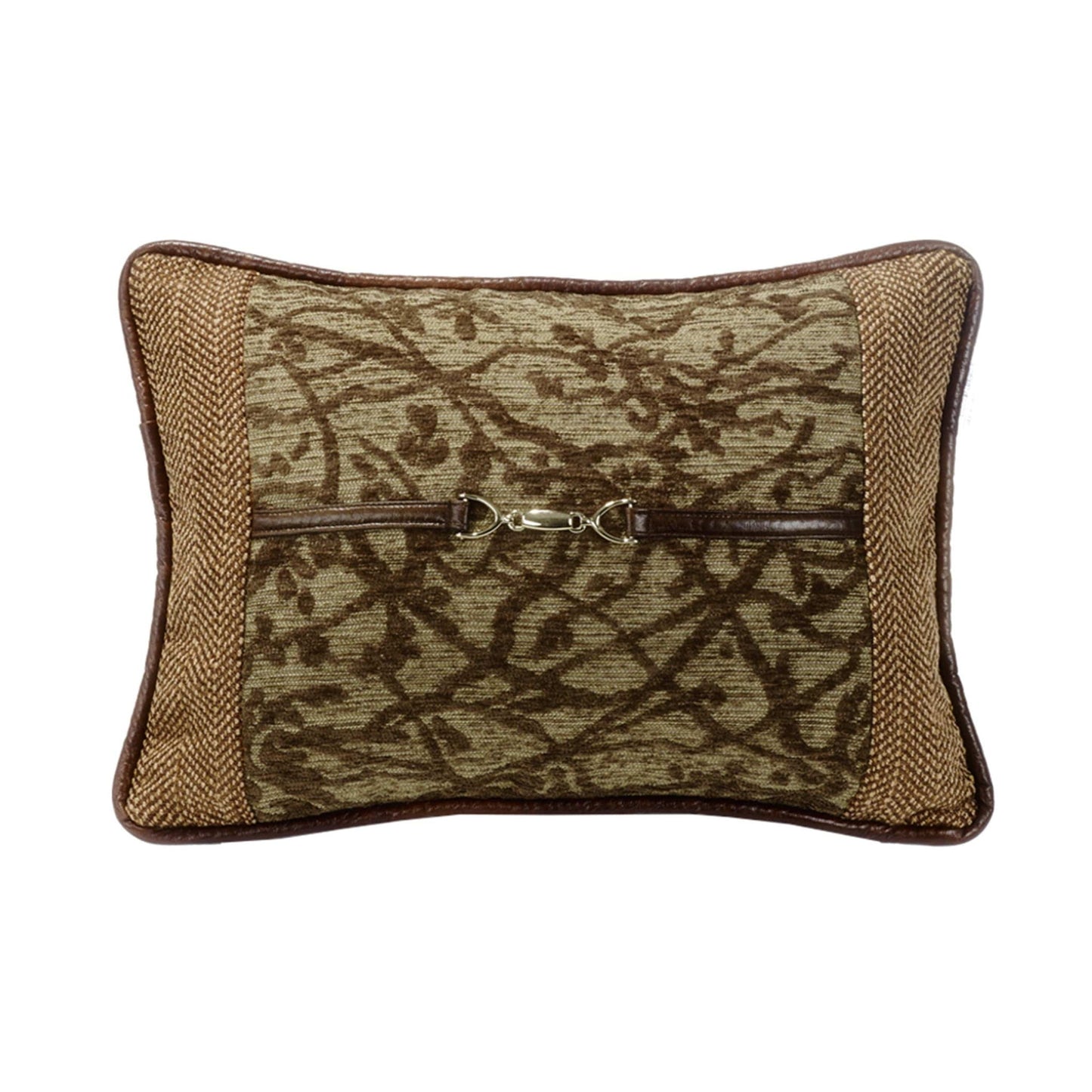 Highland Lodge - Tree Buckle Detailed Lumbar Pillow - Brown