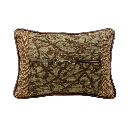 Highland Lodge - Tree Buckle Detailed Lumbar Pillow - Brown