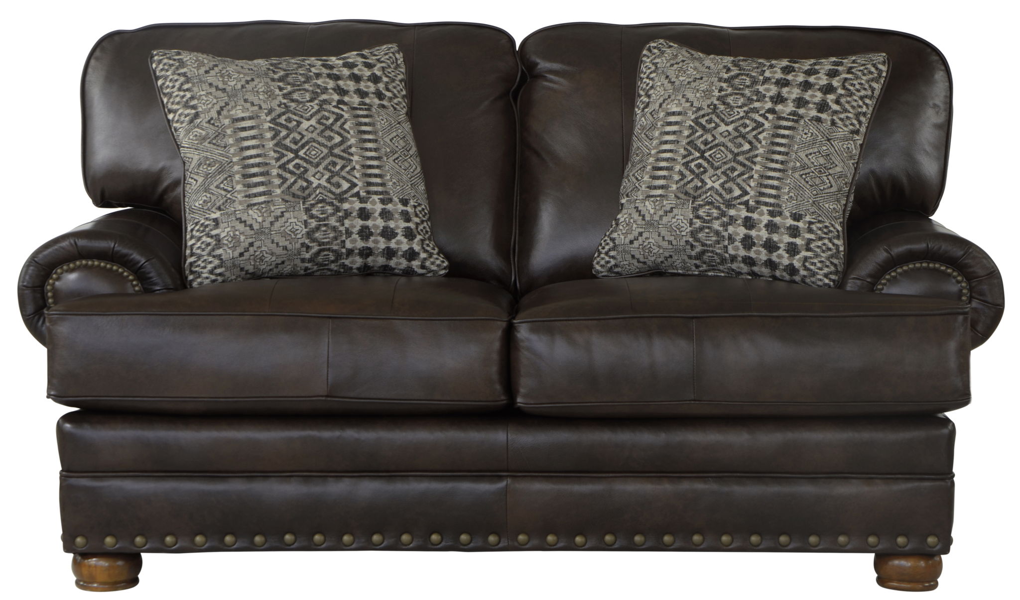 Roberto - Leather Loveseat - Cocoa