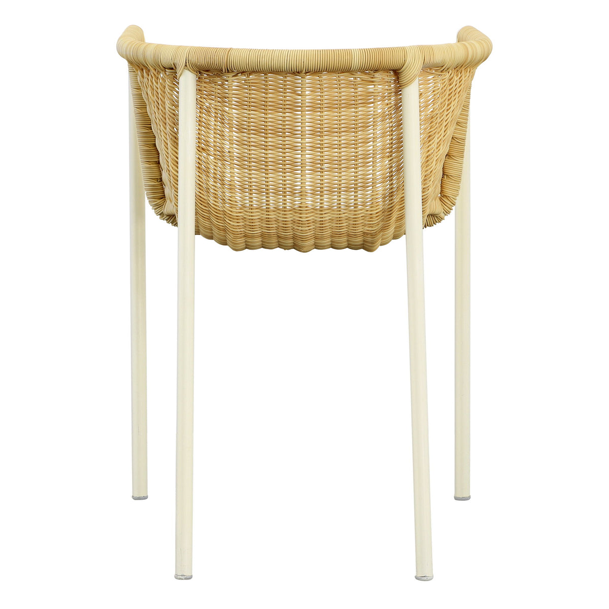 Kamille - Outdoor Dining Chair - Natural With White