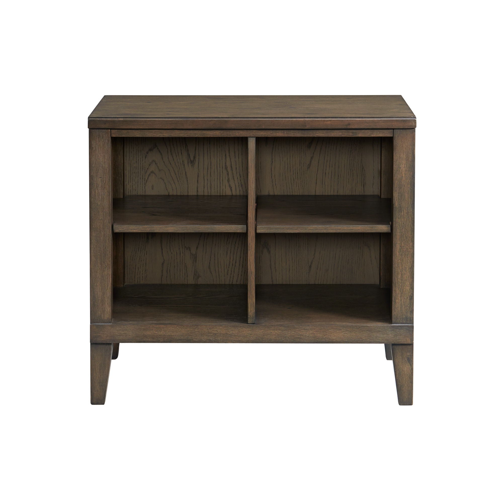 Preston - Bunching Open File Cabinet - Weathered Vintage Oak