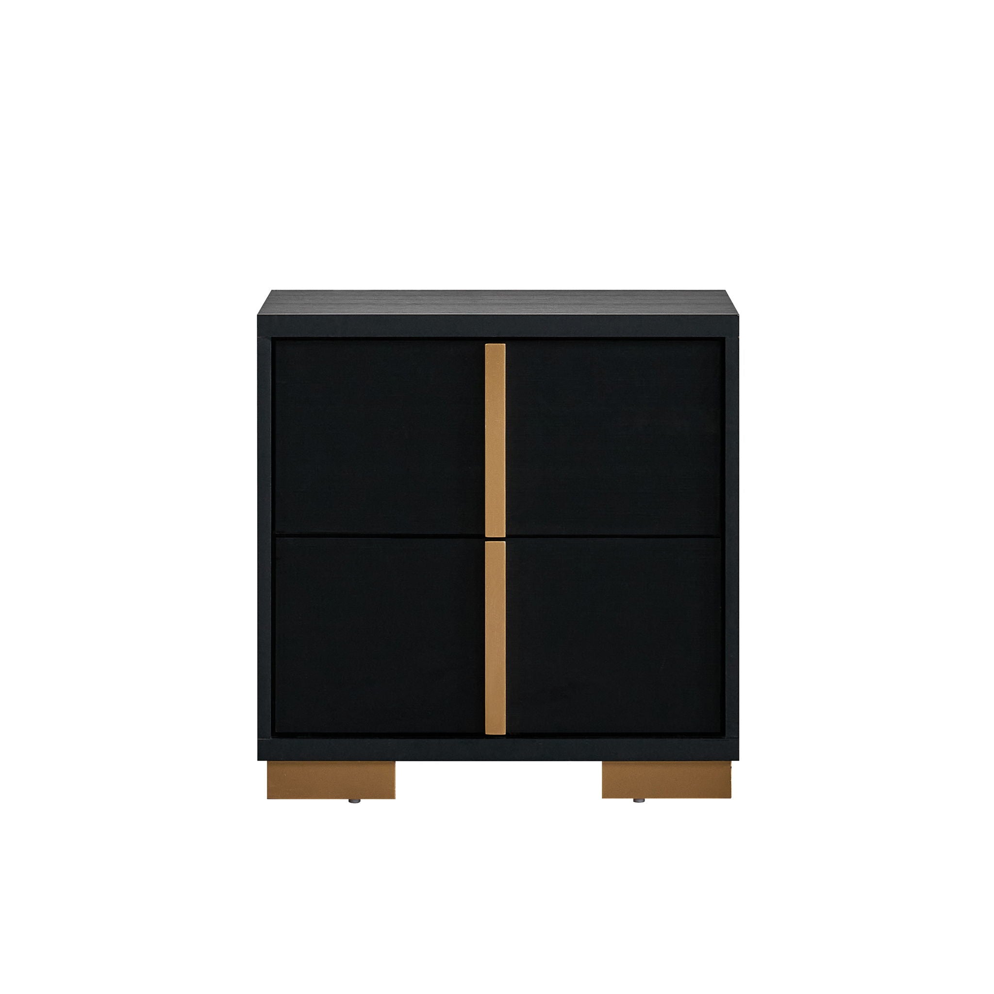 Steeler - Nightstand - Black / Gold