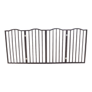 Pet Gate Dog Gate For Doorways, Stairs Or House Freestanding Folding - Dark Brown