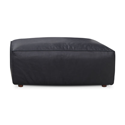 Form - Leather Ottoman - Vantage Black
