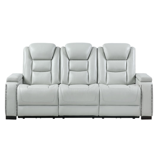 Reclining Power Set, USB, LED, Bookshelf Arms, And Drop Down Table