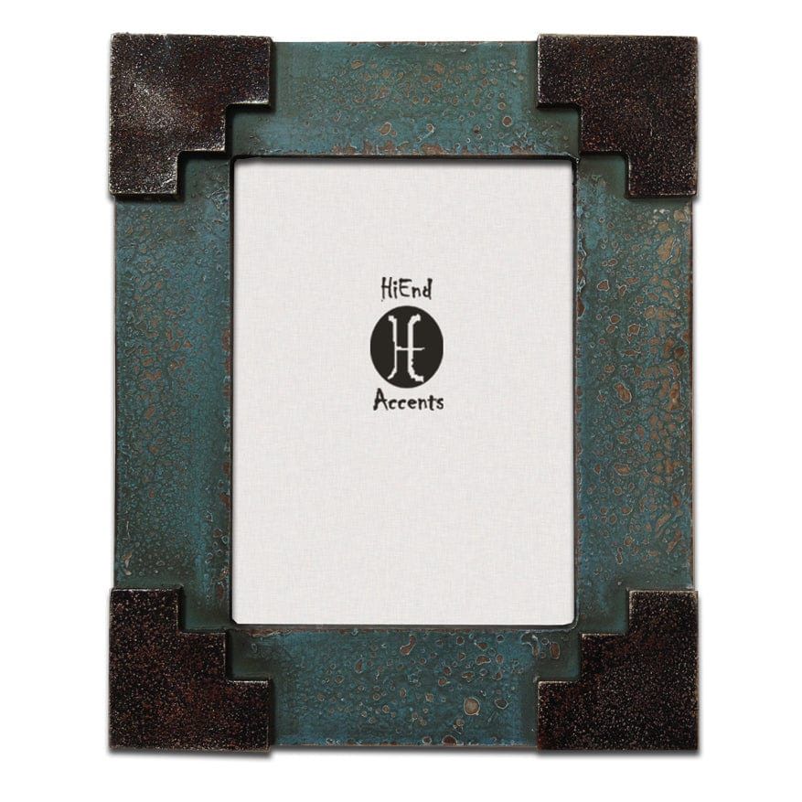 Picture Frame - Santa Fe Corner Southwest Picture Frame, 4 Per Carton - Turquoise