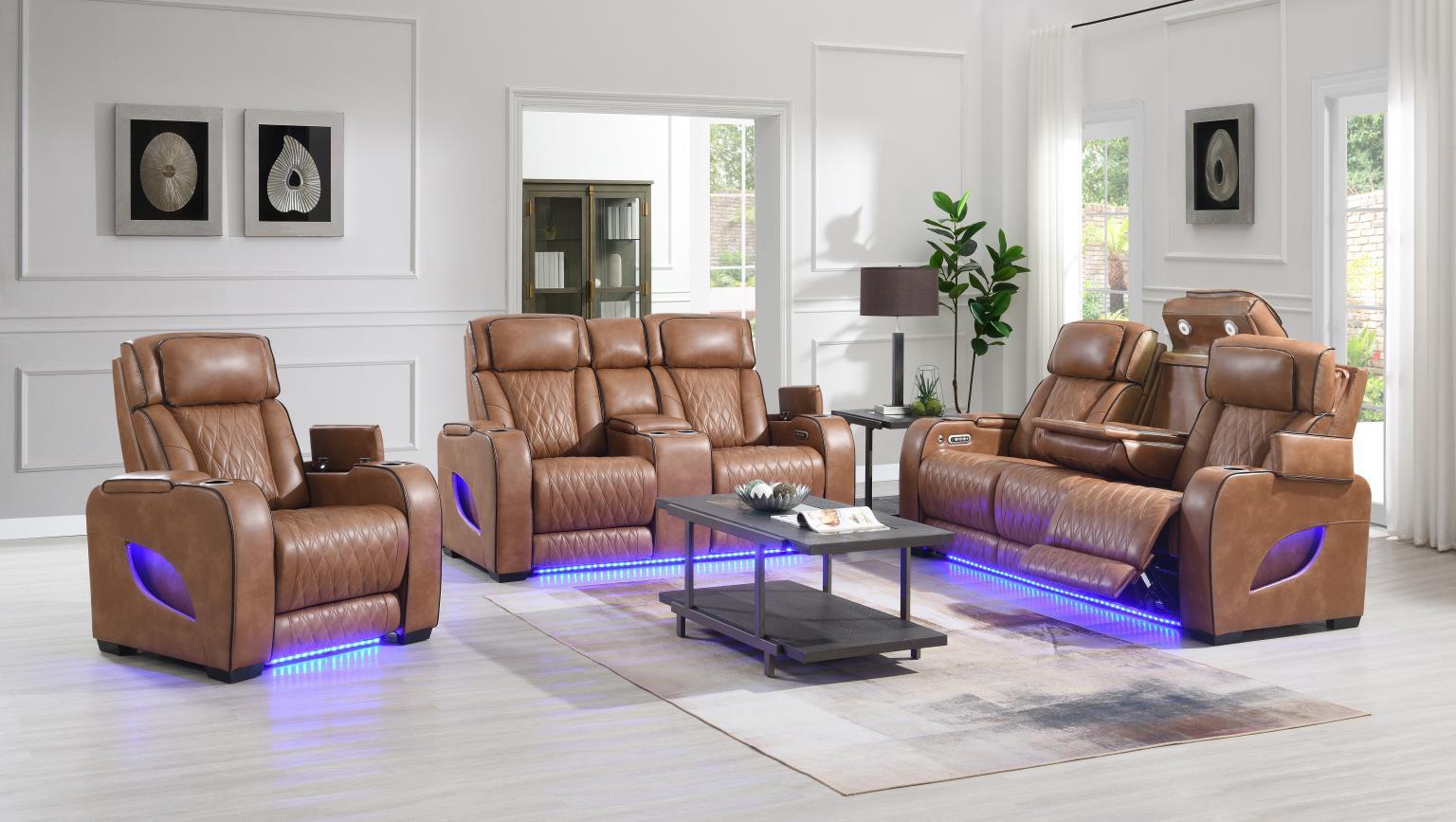 U72 - Power Reclining Sofa - Brown