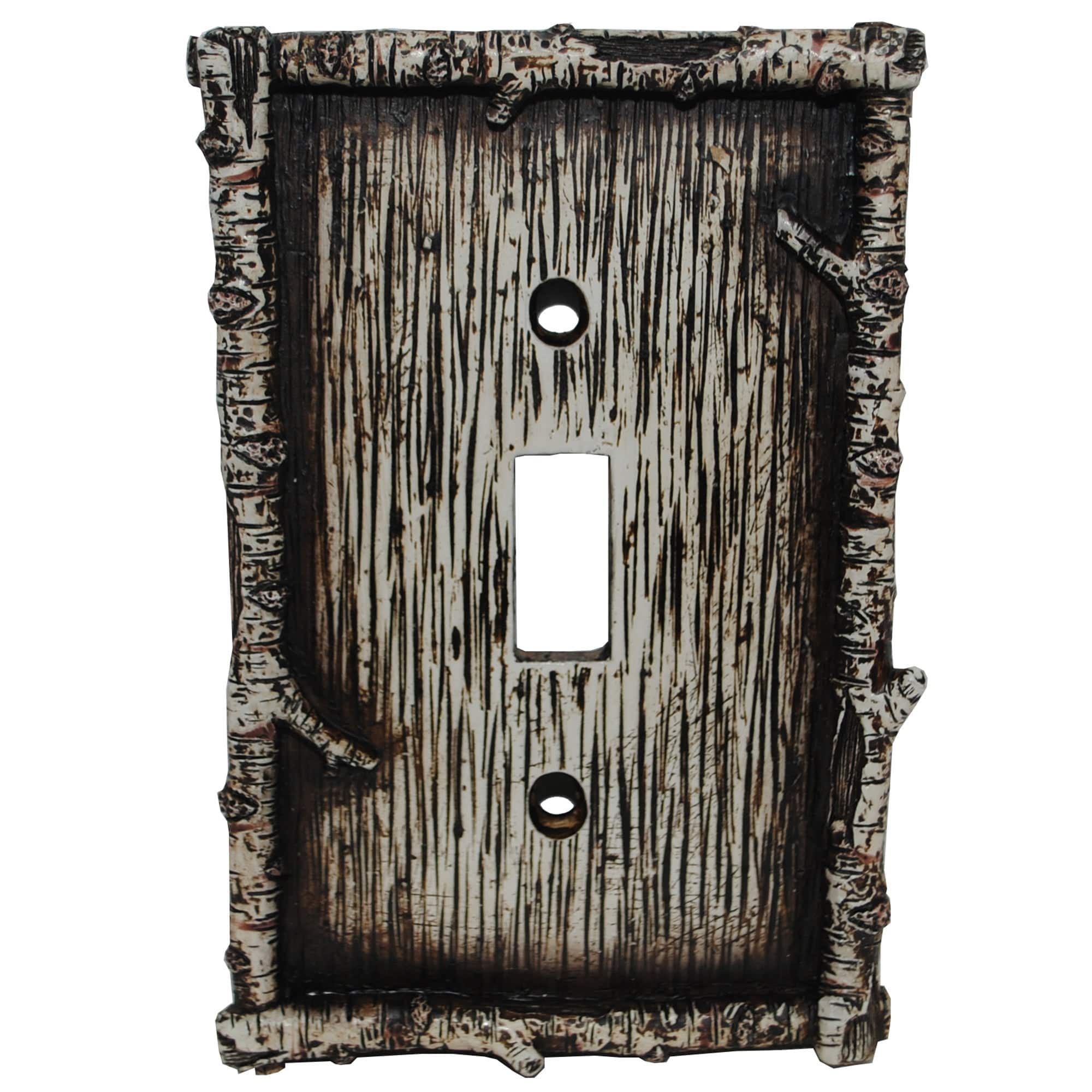 Birch Twig Switch Plate - 5" x 3.5" Birch Twig Single Wall Switch Plate 4 Per Carton - Multi