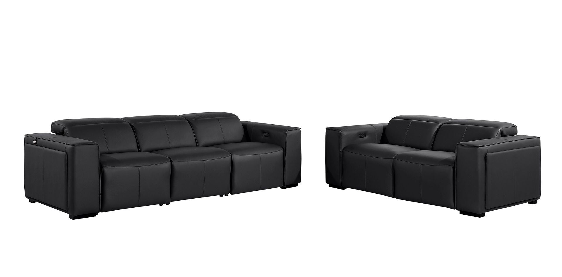 1224 - 5-Piece Modular Power Reclining Sofa And Loveseat Set In With 4 Power Recliners & Power Headrests