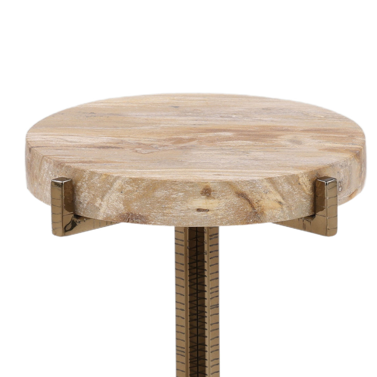 Hesper - Side Table - Natural And Brass